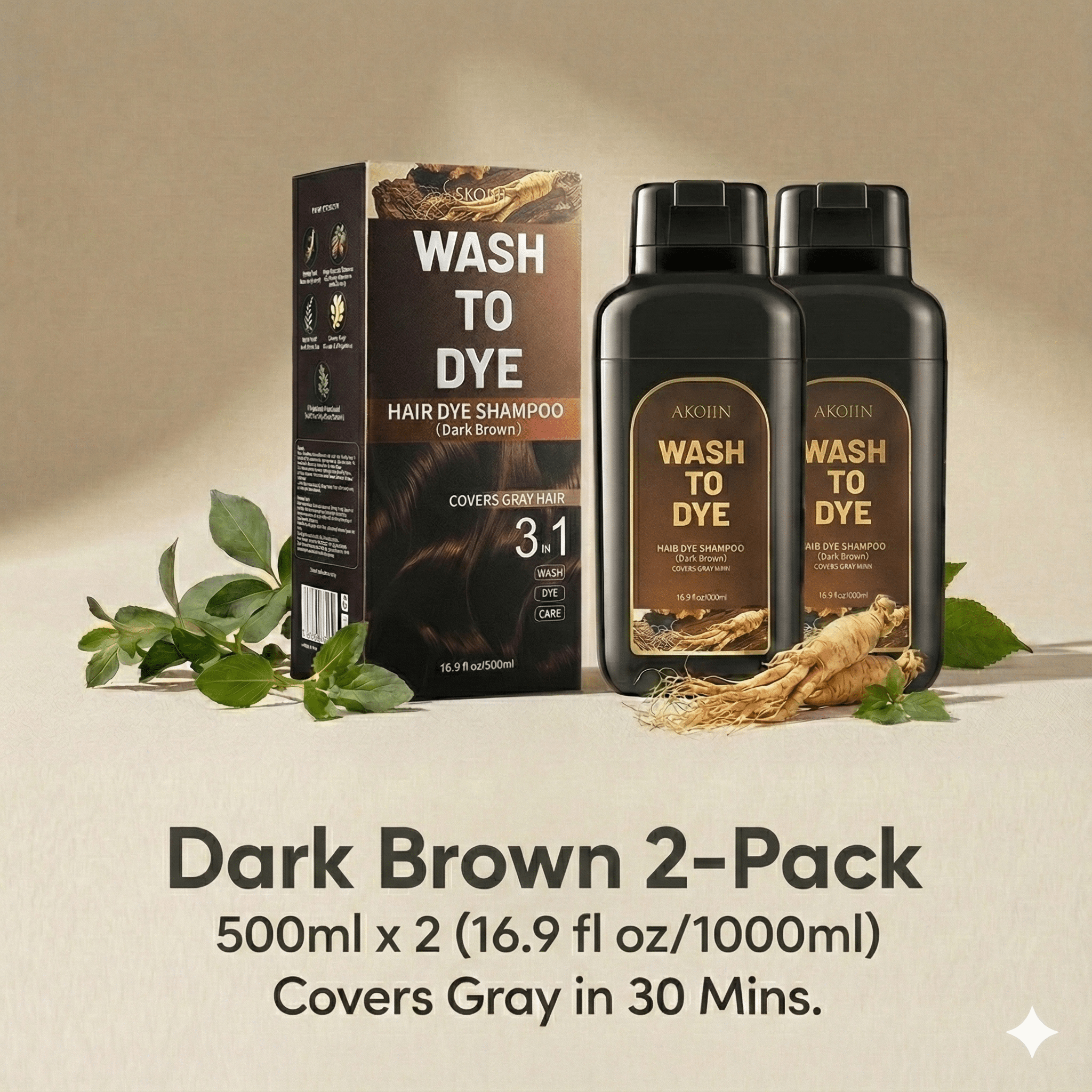 10 - Min Instant Dye Shampoo - Akoiin Care