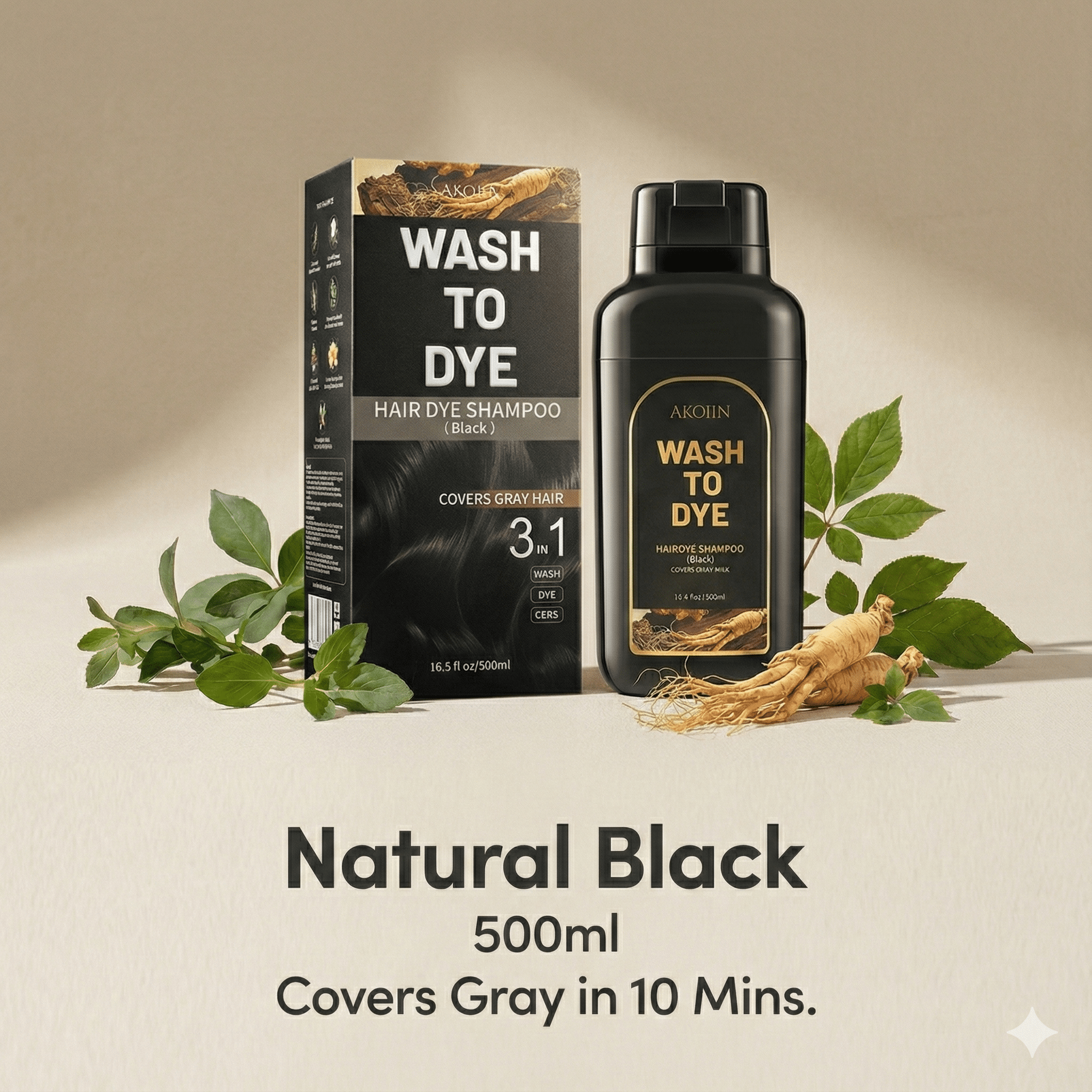 Fast - Acting Hair Dye Shampoo - Akoiin Care